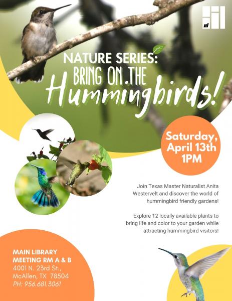 Image for event: Nature Series: Bring on the Hummingbirds! 