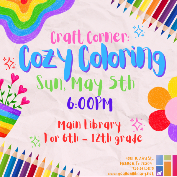 Image for event: Craft Corner: Cozy Coloring