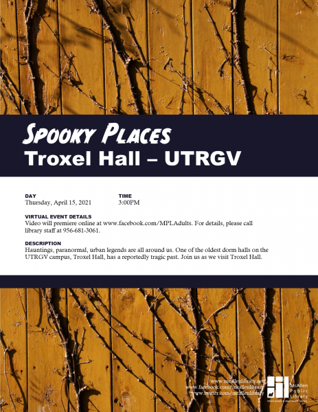 Image for event: Spooky Places - Troxel Hall